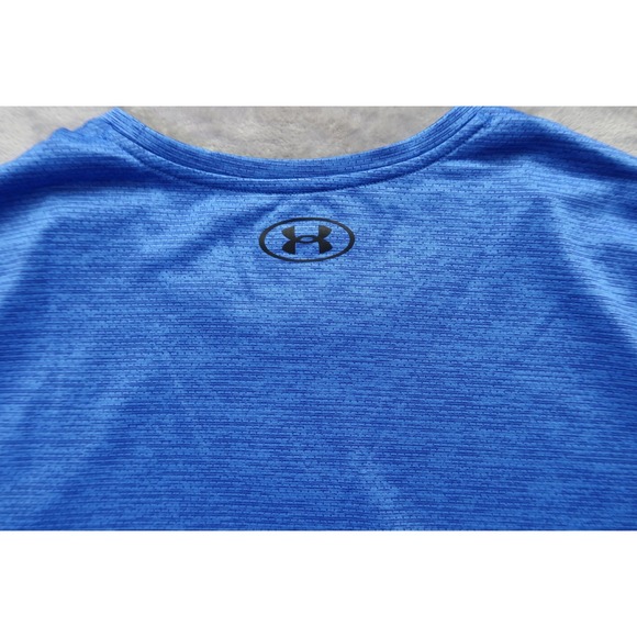 Under Armour Men Loose Fit Blue T Shirt Men's Size 2XL‎ Workout Exercise - Picture 5 of 8